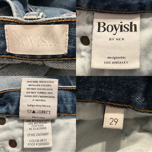 Boyish Revolve Blue The Zachary Skinny Jean 29 - Picture 6 of 7